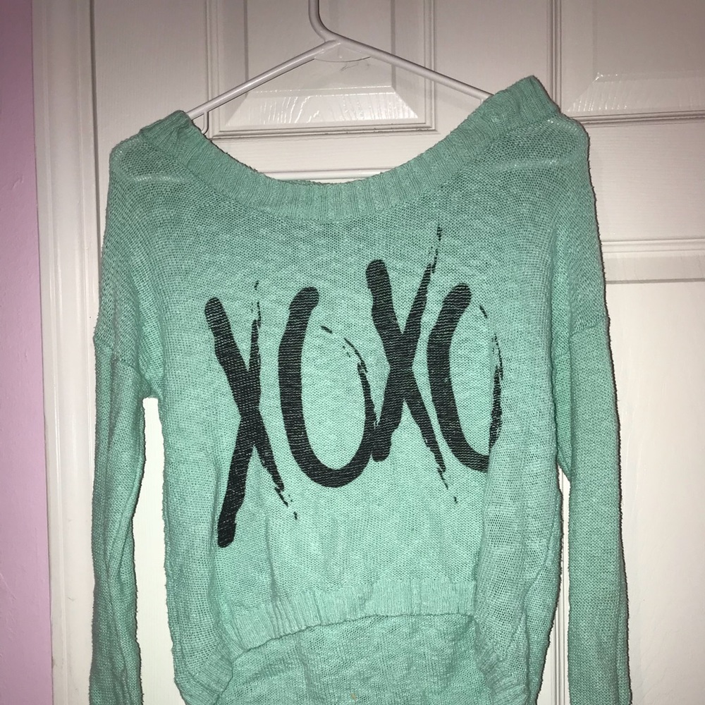 Turquoise blue sweater